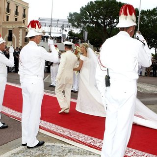 Prince Albert, Charlene Wittstock in Religious Ceremony of The Royal Wedding of Prince Albert II of Monaco to Charlene Wittstock
