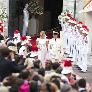 Charlene Wittstock, Prince Albert in Religious Ceremony of The Royal Wedding of Prince Albert II of Monaco to Charlene Wittstock