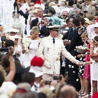 Charlene Wittstock, Prince Albert in Religious Ceremony of The Royal Wedding of Prince Albert II of Monaco to Charlene Wittstock