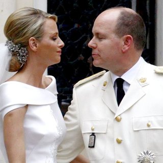Charlene Wittstock, Prince Albert in Religious Ceremony of The Royal Wedding of Prince Albert II of Monaco to Charlene Wittstock