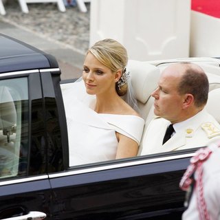 Charlene Wittstock, Prince Albert in Religious Ceremony of The Royal Wedding of Prince Albert II of Monaco to Charlene Wittstock