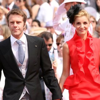 Prince Emanuele Filiberto, Clotilde Courau in Religious Ceremony of The Royal Wedding of Prince Albert II of Monaco to Charlene Wittstock
