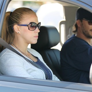 Victoria Prince, Kevin Federline in Kevin Federline and Victoria Prince Leaving The Softball Park