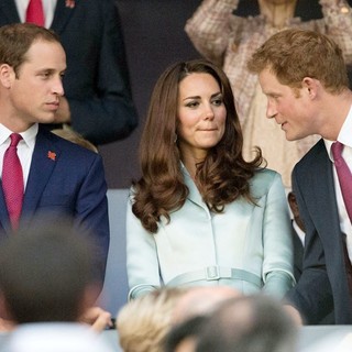 Prince William, Kate Middleton, Prince Harry in The Opening Ceremony of The London 2012 Olympic Games