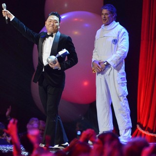 PSY, David Hasselhoff in The MTV EMA's 2012 - Show
