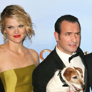 Missi Pyle, Jean Dujardin in The 69th Annual Golden Globe Awards - Press Room