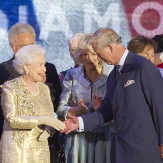 Queen Elizabeth II, Camilla Parker Bowles, Prince Charles in The Diamond Jubilee Concert