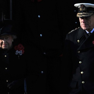 Queen Elizabeth II, Prince Philip in Sunday Commemorating Sacrifices of The Armed Forces