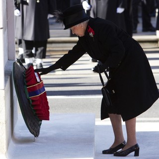 Queen Elizabeth II in Sunday Commemorating Sacrifices of The Armed Forces