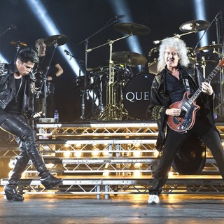 Adam Lambert, Brian May in Queen and Adam Lambert Performing Live