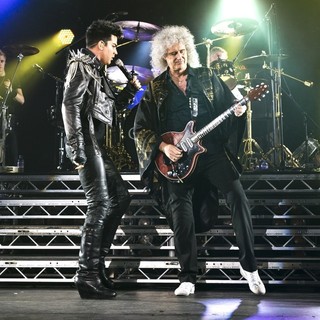 Adam Lambert, Brian May in Queen and Adam Lambert Performing Live