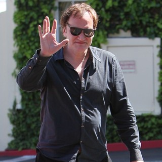 Quentin Tarantino in Quentin Tarantino Goes to Cafe Med Restaurant on Sunset Plaza