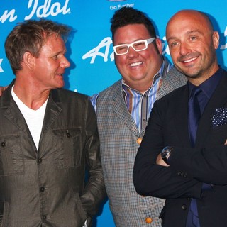Gordon Ramsay, Graham Elliott, Joe Bastianich in FOX's American Idol Finalists Party
