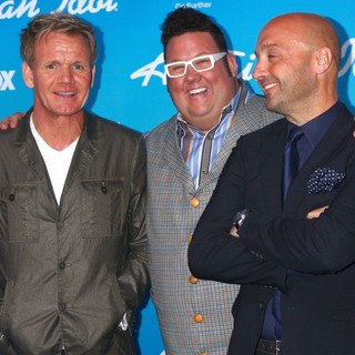 Gordon Ramsay, Graham Elliott, Joe Bastianich in FOX's American Idol Finalists Party
