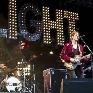 David 'Skully' Sullivan Kaplan, Johnny Borrell, Razorlight in Razorlight Performing at Get Loaded in The Park