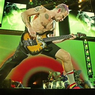 Flea, Red Hot Chili Peppers in The Red Hot Chili Peppers Performing at Manchester MEN Arena