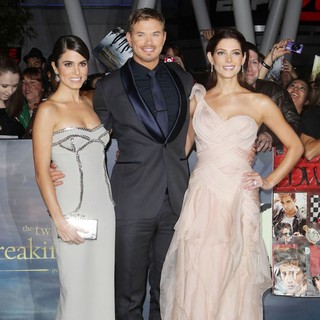 Nikki Reed, Kellan Lutz, Ashley Greene in The Premiere of The Twilight Saga's Breaking Dawn Part II