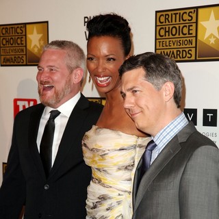Adam Reed, Aisha Tyler, Chris Parnell in 2012 Critics' Choice TV Awards - Arrivals