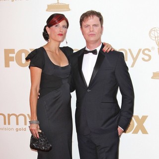 Holiday Reinhorn, Rainn Wilson in The 63rd Primetime Emmy Awards - Arrivals
