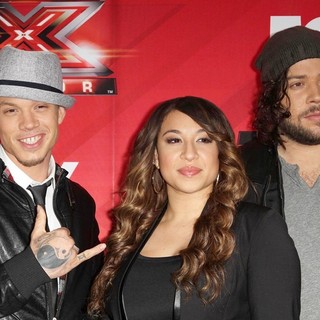 Chris Rene, Melanie Amaro, Josh Krajcik in FOX's The X Factor Press Conference