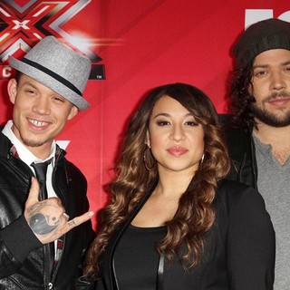 Chris Rene, Melanie Amaro, Josh Krajcik in FOX's The X Factor Press Conference