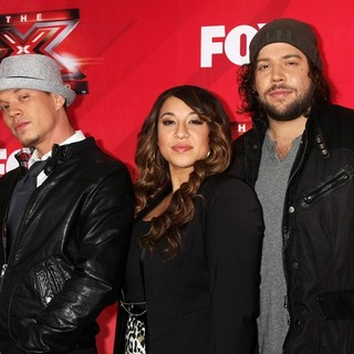 Chris Rene, Melanie Amaro, Josh Krajcik in FOX's The X Factor Press Conference