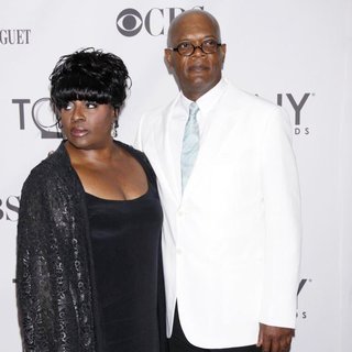 LaTanya Richardson, Samuel L. Jackson in The 65th Annual Tony Awards - Arrivals