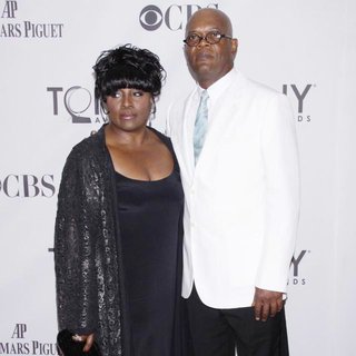 LaTanya Richardson, Samuel L. Jackson in The 65th Annual Tony Awards - Arrivals