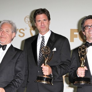Jeffrey Richman, Steven Levitan, Michael Spiller in The 63rd Primetime Emmy Awards - Press Room