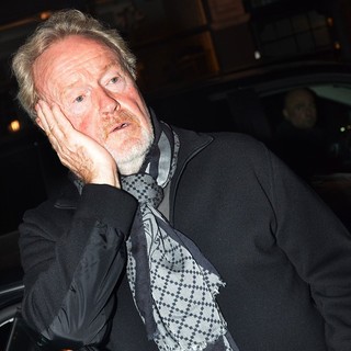 Ridley Scott in Ridley Scott Leaving Scotts Restaurant