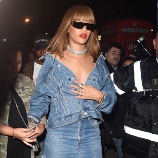 Rihanna-Rihanna Seen Braless as She Arrives at Tape Nightclub