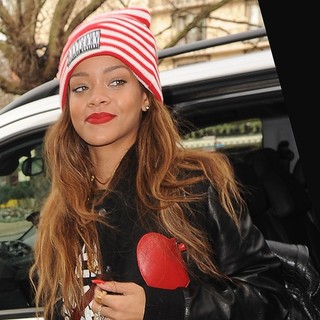 Rihanna in Rihanna Arrives at Her Hotel Ahead of Her Rihanna x River Island Catwalk Show