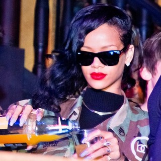 Rihanna in Rihanna and Chris Brown Partying Together Around 1AM