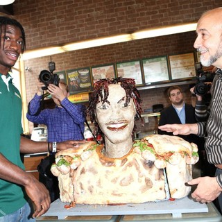 Robert Griffin III in Unveils A New Lifesize Smokehouse BBQ Chicken