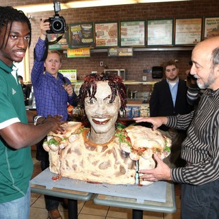 Robert Griffin III in Unveils A New Lifesize Smokehouse BBQ Chicken