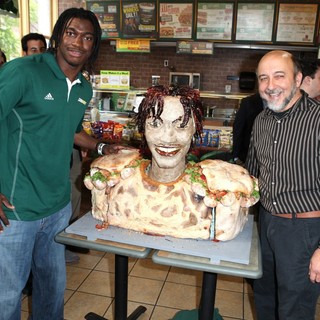Robert Griffin III in Unveils A New Lifesize Smokehouse BBQ Chicken