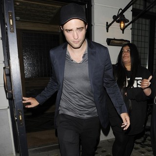 Robert Pattinson in Robert Pattinson Leaves A Restaurant in Mayfair