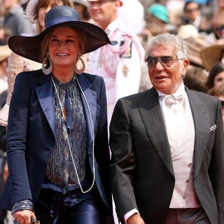 Eva Duringer, Roberto Cavalli in Religious Ceremony of The Royal Wedding of Prince Albert II of Monaco to Charlene Wittstock