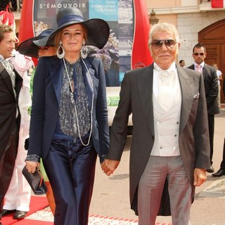 Eva Duringer, Roberto Cavalli in Religious Ceremony of The Royal Wedding of Prince Albert II of Monaco to Charlene Wittstock