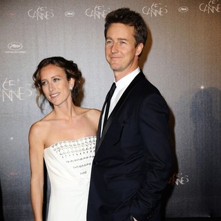 Shauna Robertson, Edward Norton in Opening Night Dinner - During The 65th Cannes Film Festival