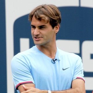 Roger Federer in Arthur Ashe Kids Day 2012
