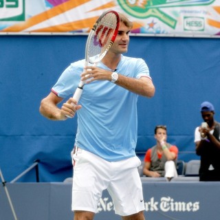 Roger Federer in Arthur Ashe Kids Day 2012