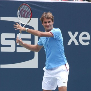 Roger Federer in Arthur Ashe Kids Day 2012
