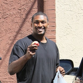 Ron Artest in Dancing with the Stars Celebrities Outside The Dance Rehearsal Studios