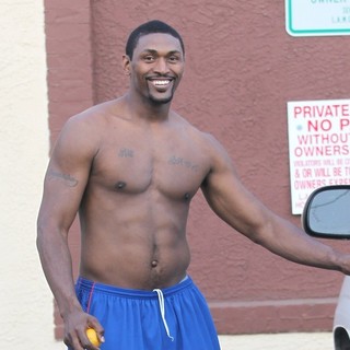 Ron Artest in Dancing with the Stars Celebrities Outside The Dance Rehearsal Studios