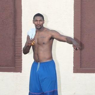 Ron Artest in Dancing with the Stars Celebrities Outside The Dance Rehearsal Studios