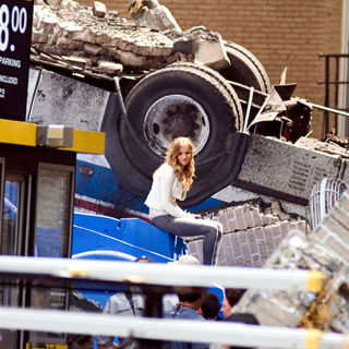 Rosie Huntington-Whiteley in On The Film Set for 'Transformers 3'