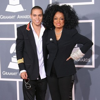 Evan Ross, Diana Ross in 54th Annual GRAMMY Awards - Arrivals