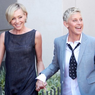 Portia de Rossi, Ellen DeGeneres in Ellen DeGeneres Is Honored with A Star on The Hollywood Walk of Fame