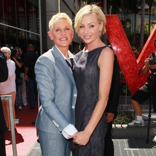 Ellen DeGeneres, Portia de Rossi in Ellen DeGeneres Is Honored with A Star on The Hollywood Walk of Fame